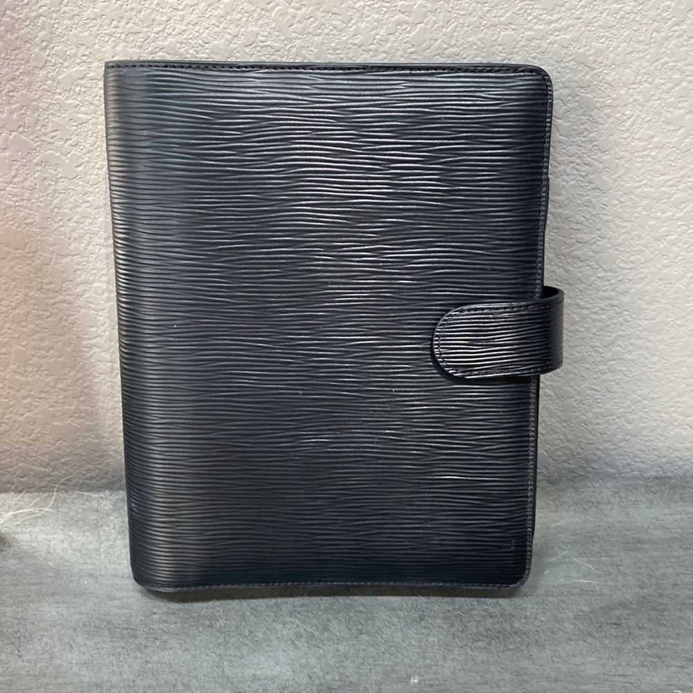 Cloth & Paper 6-ring Agenda Cover, Contoured leather
